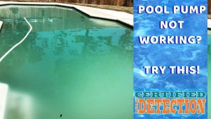 A green pool due to pool pump not working